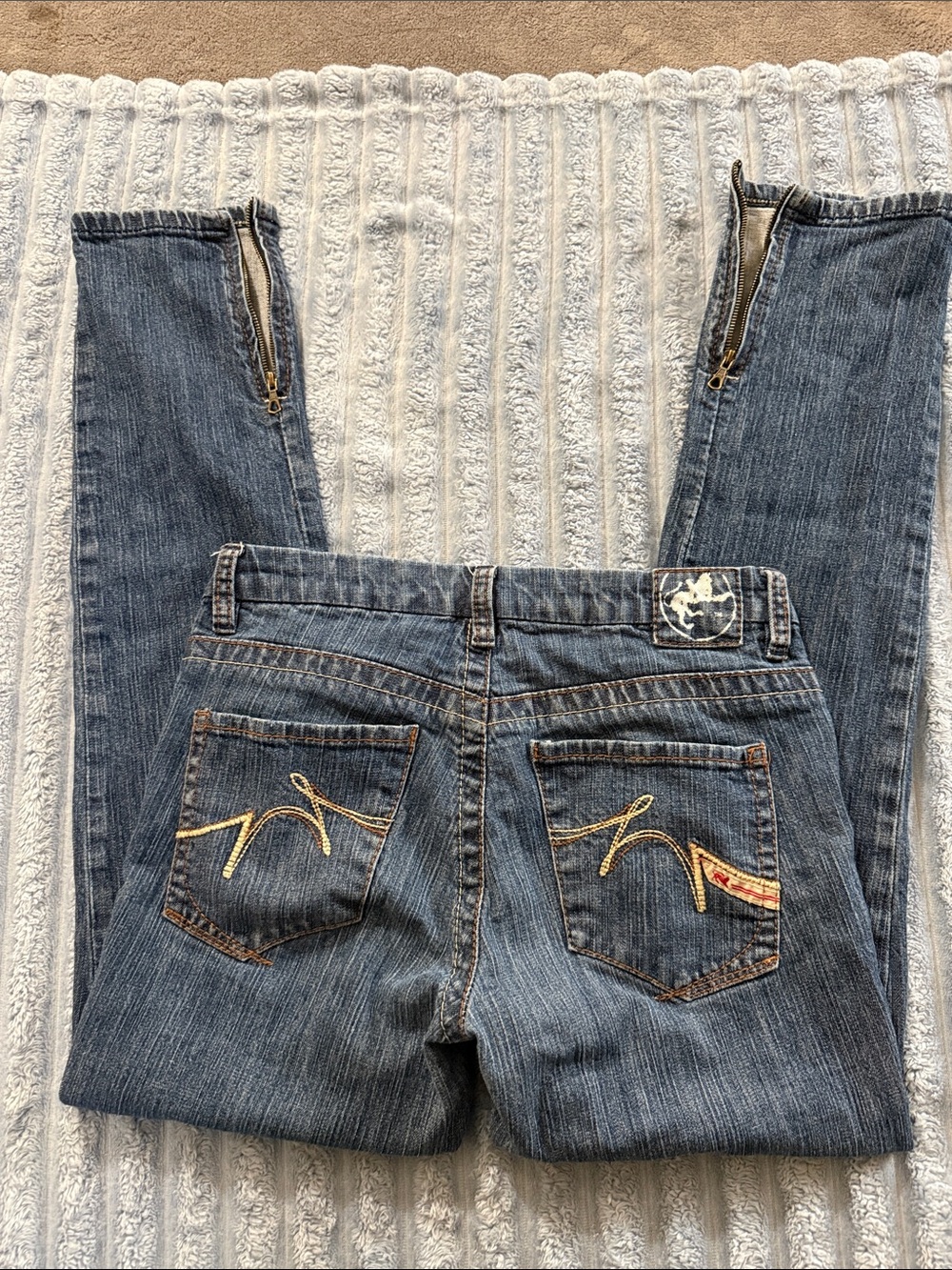 Vintage Y2K Parasuco Mid-Rise Ankle-Zip Skinny Jeans – Dark Wash
